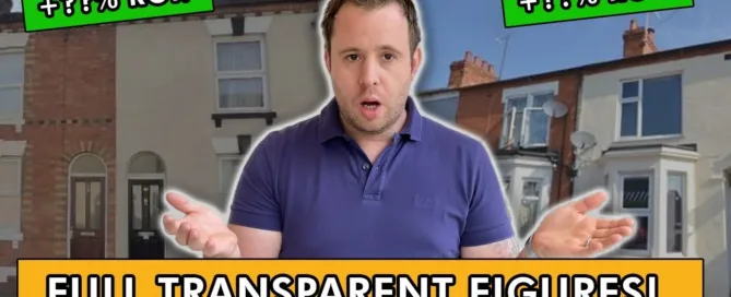 Mark Parham between two houses with Full Transparent Figures text