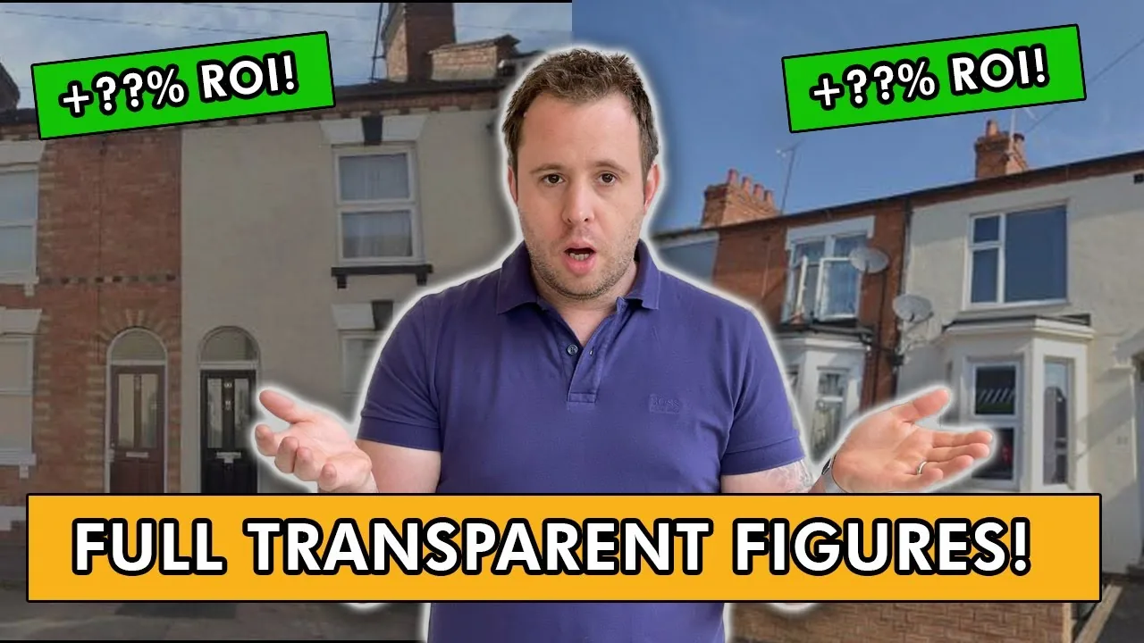 Mark Parham between two houses with Full Transparent Figures text