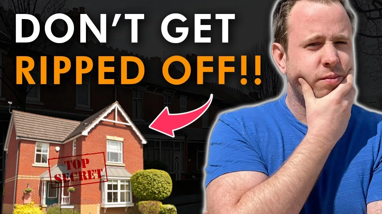 Mark Parham beside a house and Don't Get Ripped Off text