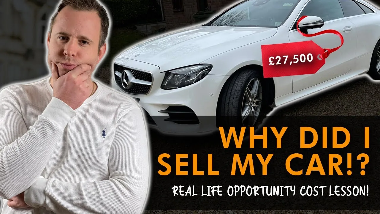 Mark Parham beside a white Mercedes and a £27,500 price tag