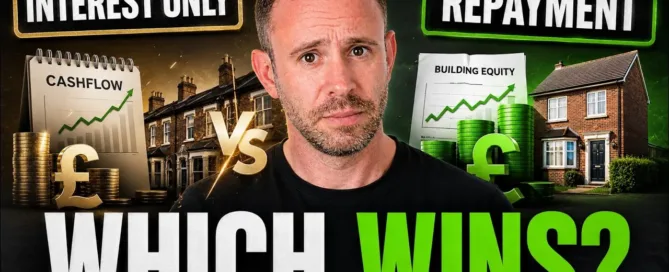 Mark Parham between interest-only cash flow and repayment equity illustrations, with the words “Which wins?”.