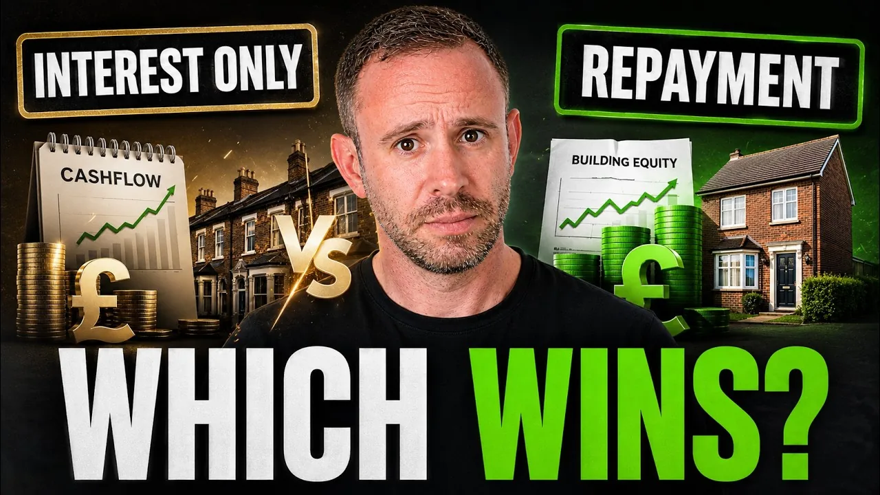 Mark Parham between interest-only cash flow and repayment equity illustrations, with the words “Which wins?”.