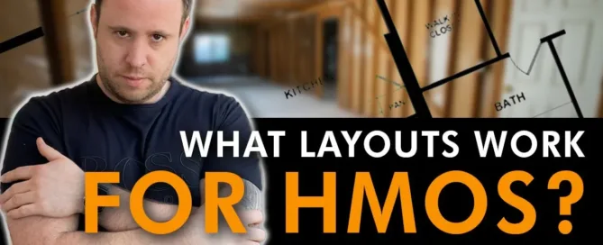 Mark Parham beside a floor plan and What Layouts Work for HMOs text