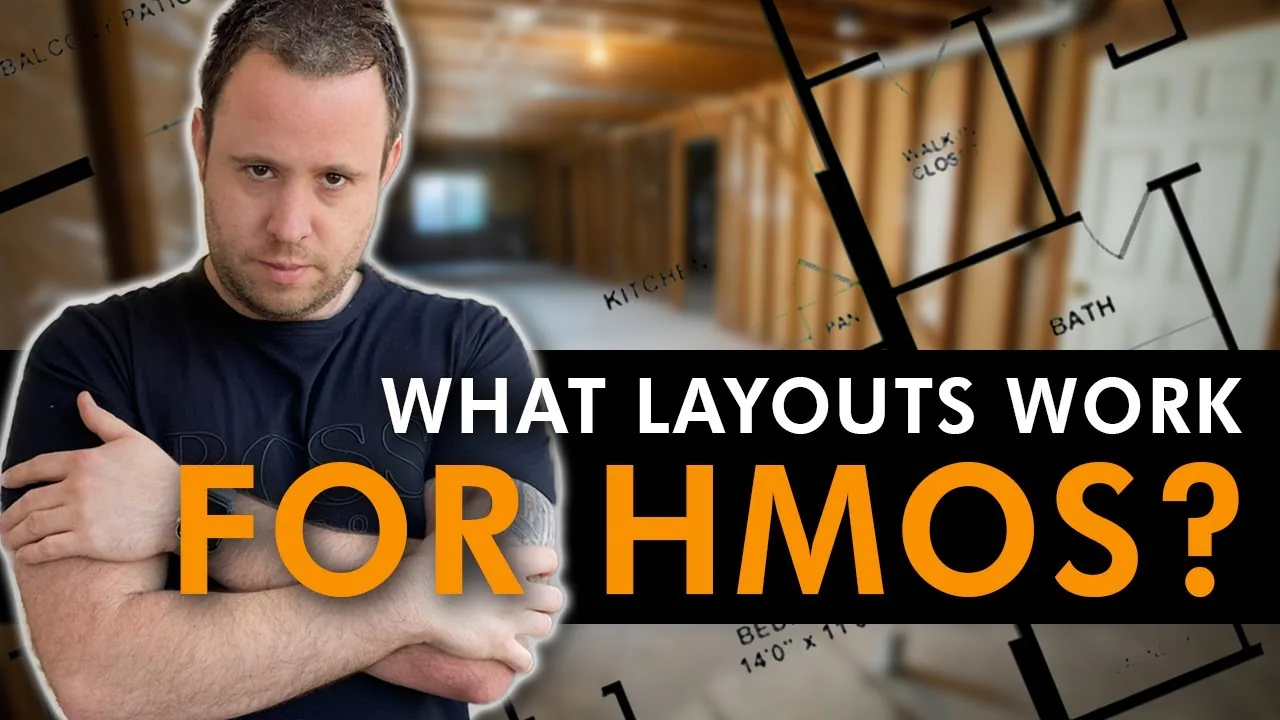 Mark Parham beside a floor plan and What Layouts Work for HMOs text