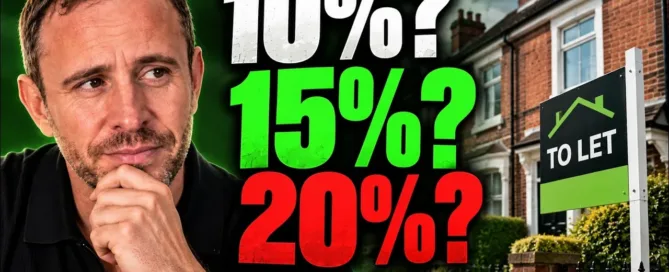 Mark Parham beside 10%, 15% and 20% figures and a To Let sign