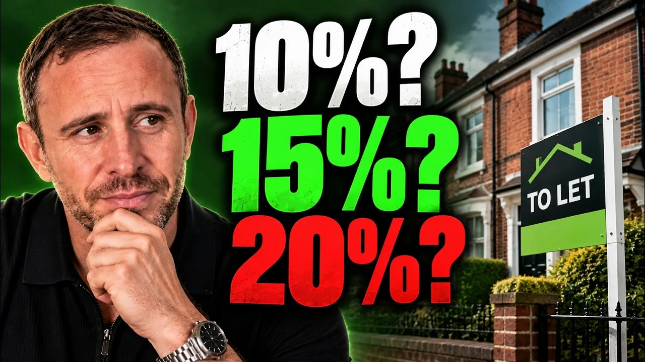 Mark Parham beside 10%, 15% and 20% figures and a To Let sign
