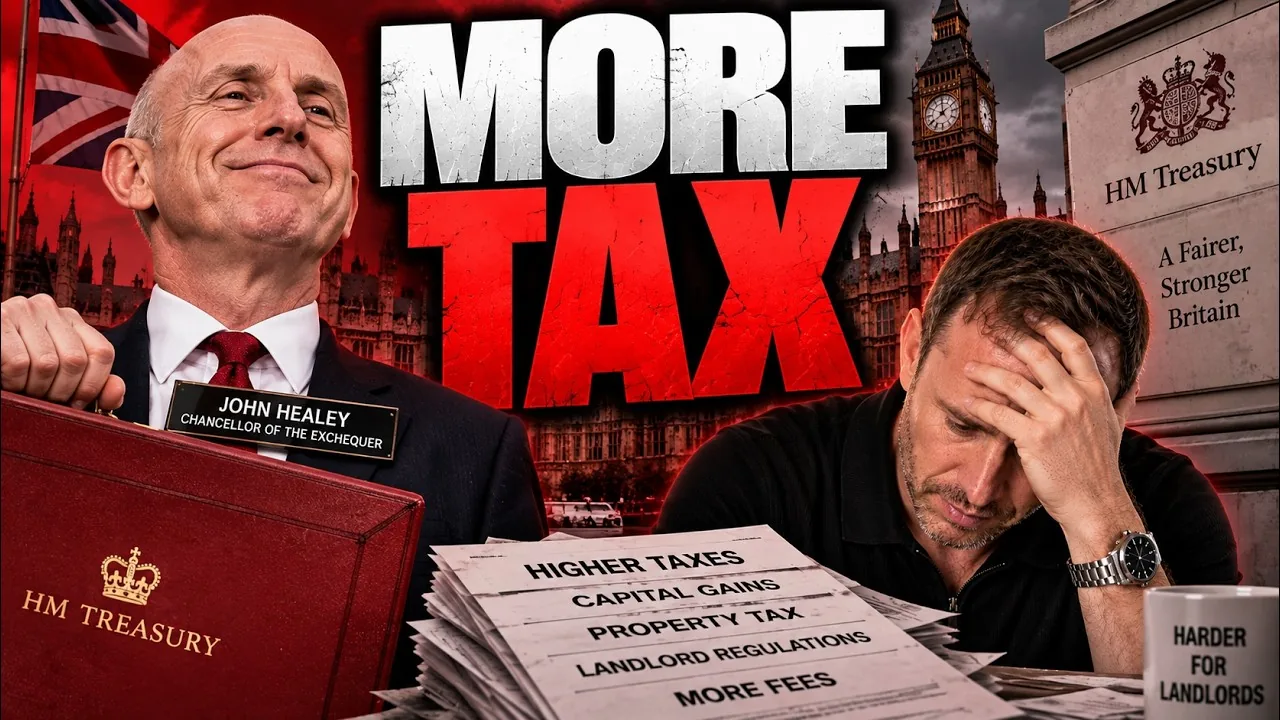 Mark Parham beside a Treasury tax illustration and the words More Tax