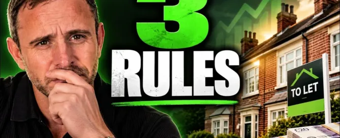 Mark Parham beside “3 Rules” text, terraced houses and a To Let sign