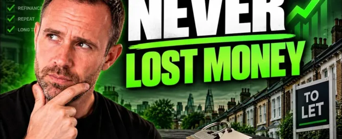 Mark Parham beside house keys, rental houses and the words Never Lost Money