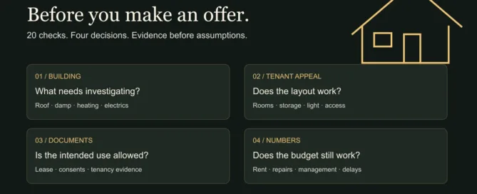 Buy-to-let viewing checklist: investigate the building, tenant appeal, documents and numbers before making an offer.